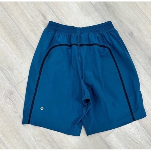 LULULEMON men’s pace breaker shorts liner shorts medium teal blue green - Picture 2 of 7